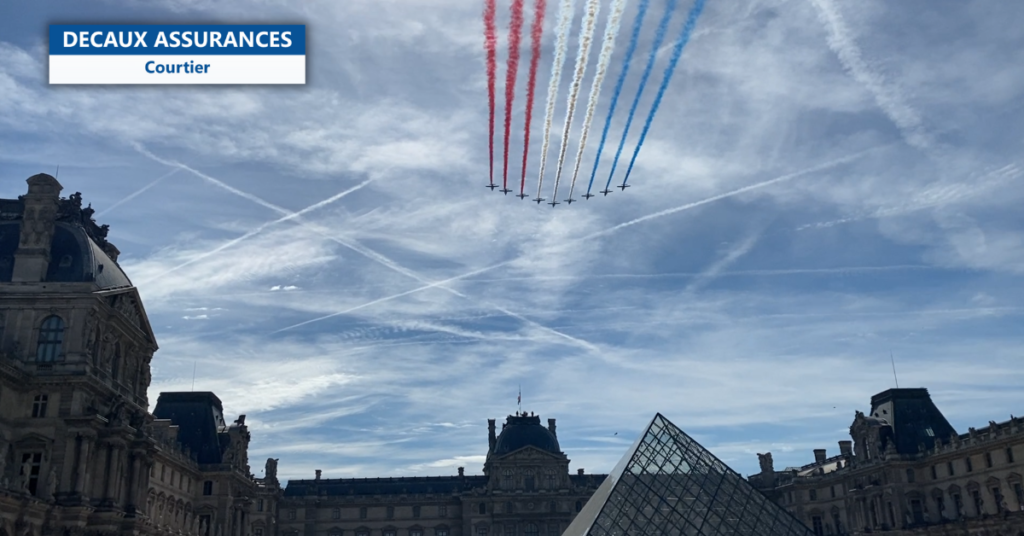 14 juillet 2022 - Patrouille de France - Louvre - Decaux Assurances - Fête Nationale