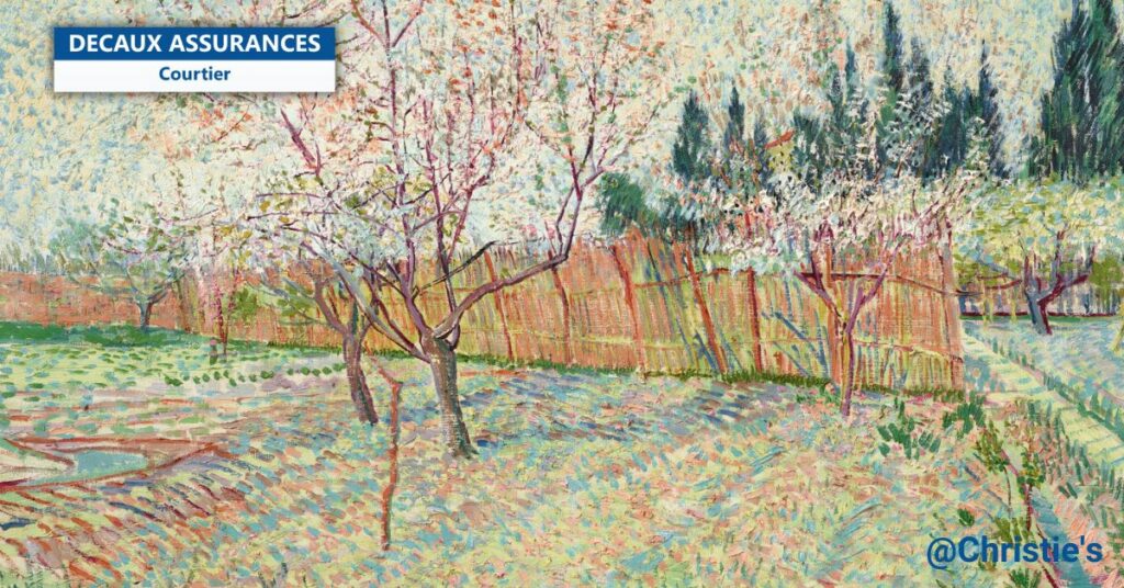 Decaux Assurances - Vincent Van Gogh - Verger avec Cyprès - The Paul Allen Collection est la plus grosse vente aux enchères de l'histoire - www.decauxassurances.com