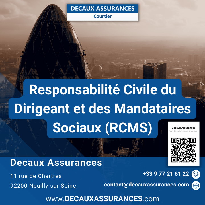 RCMS - Responsabilité Civile du Dirigeant - Decaux Assurances