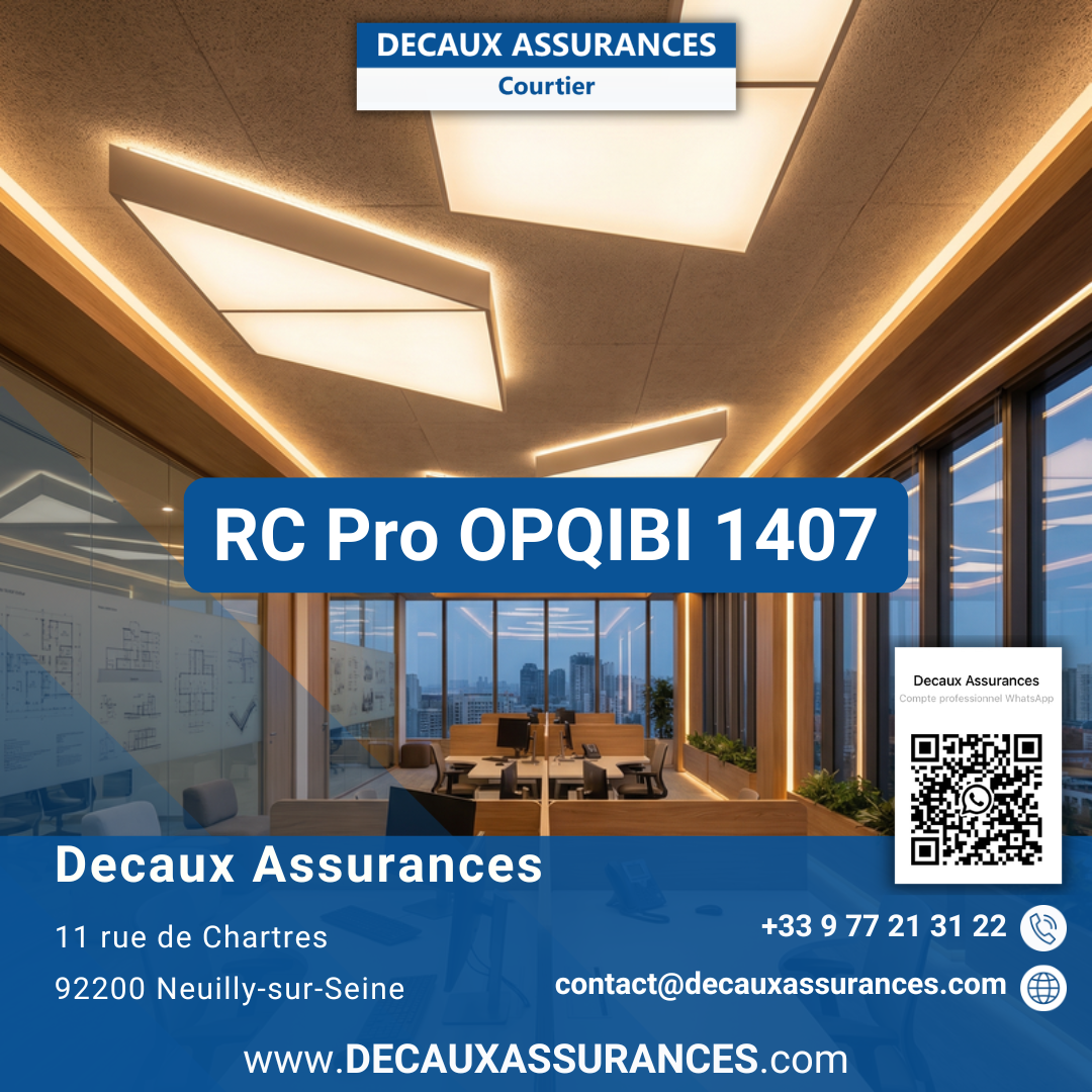 RC Pro Eclairage Interieur OPQIBI 1407 - Decaux Assurances Courtier Neuilly-sur-Seine