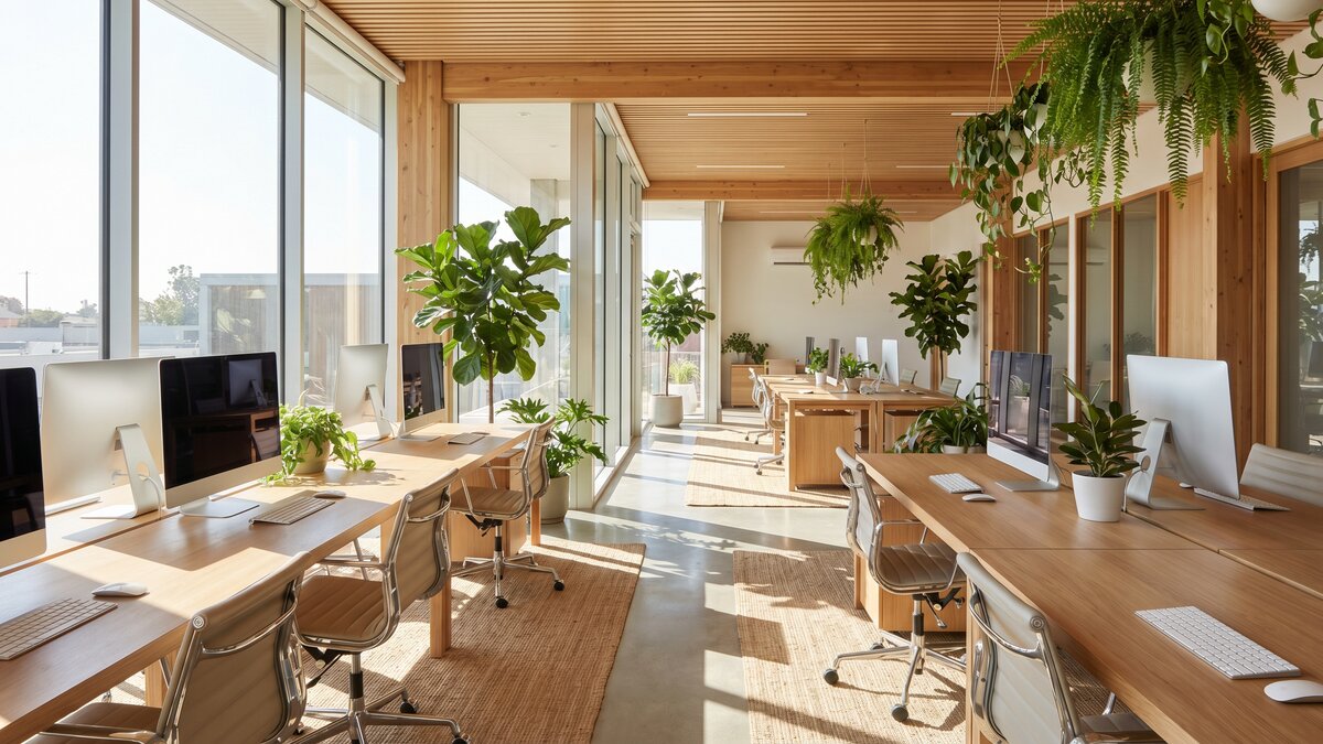 Bureaux open space modernes avec lumière naturelle - perte d'exploitation entreprise