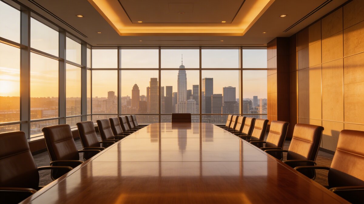 Salle de réunion professionnelle avec vue panoramique - responsabilité civile professionnelle