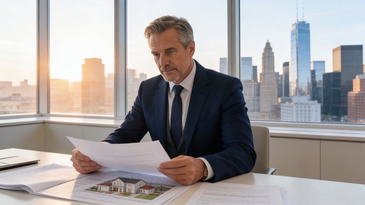 Dirigeant analysant des documents - accompagnement courtier assurance entreprise