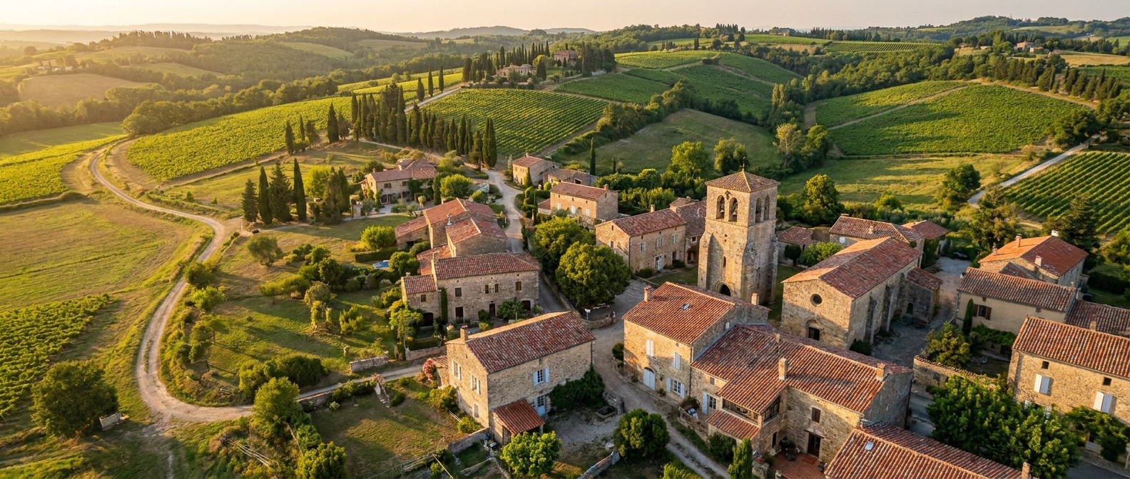 Six garanties paramétrables — village français paisible