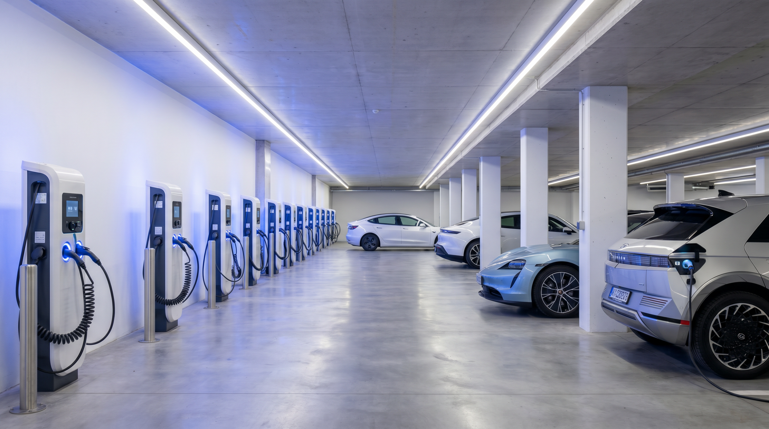Bornes de recharge en parking de copropriété et d'entreprise