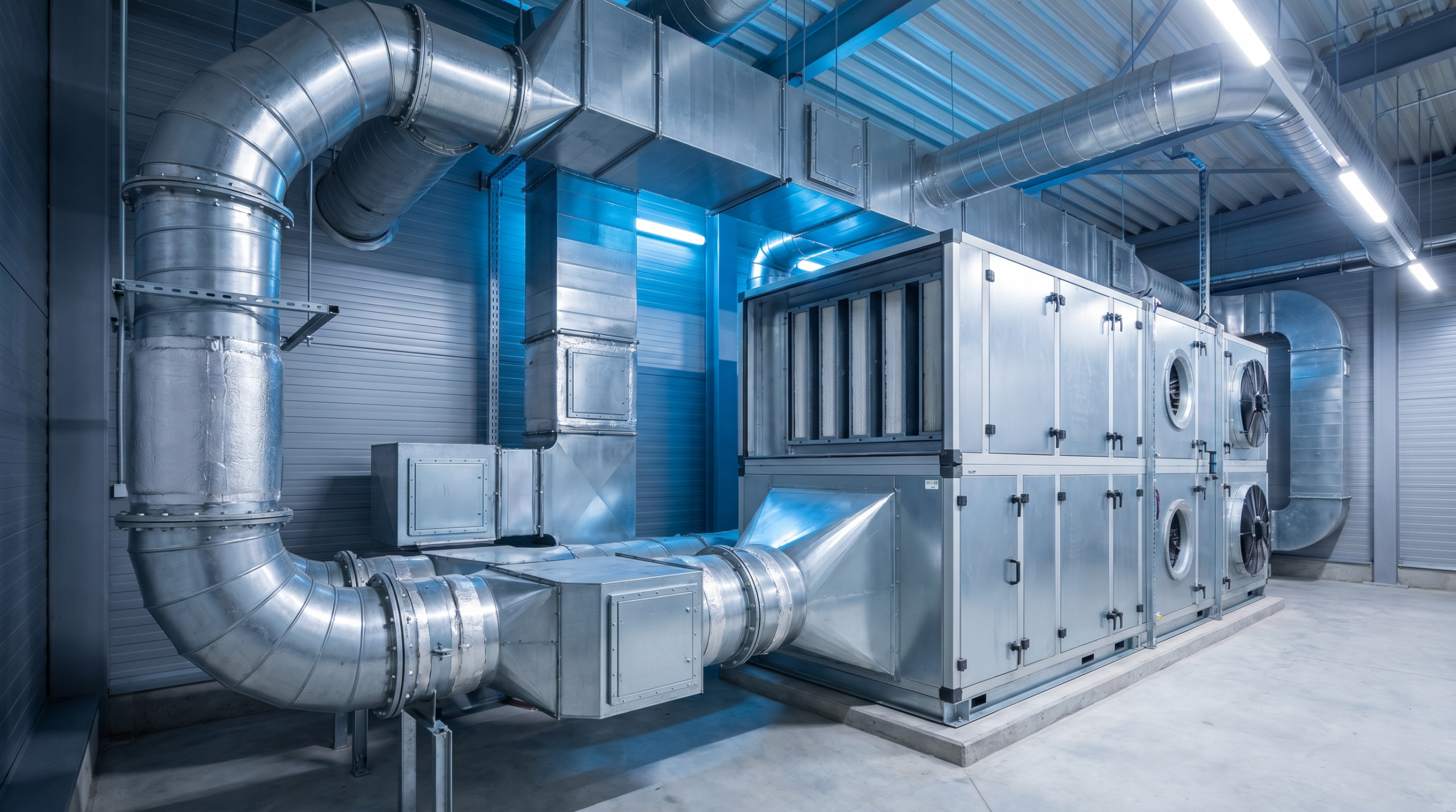 Centrale de traitement d'air et pompes à chaleur en local technique — génie climatique