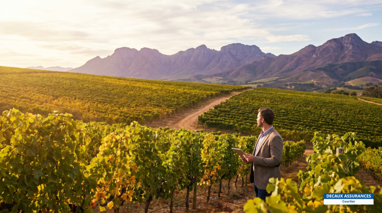 Vignobles de Stellenbosch au pied des montagnes, Cap-Occidental, Afrique du Sud
