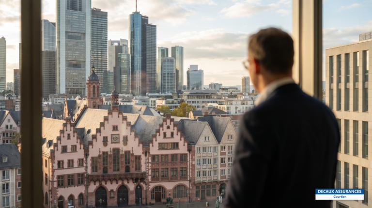 Gratte-ciel financiers de Francfort-sur-le-Main, Allemagne