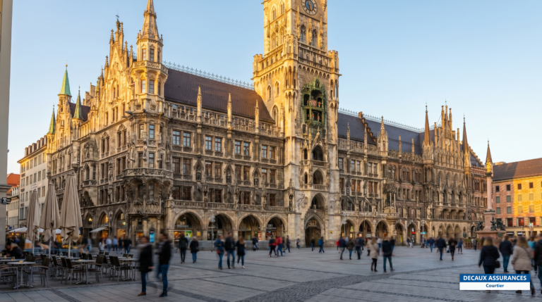 Marienplatz et hôtel de ville de Munich, Bavière, Allemagne — première circonscription consulaire française