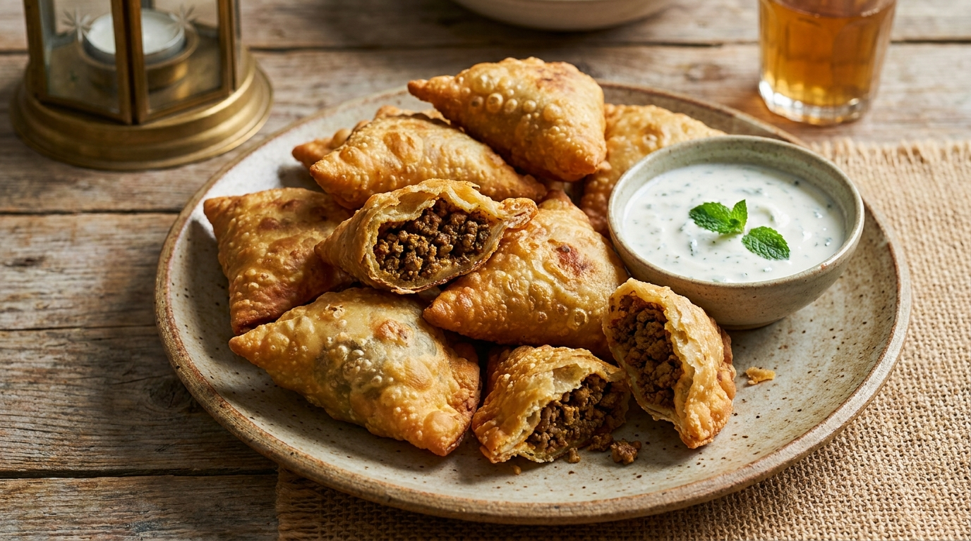 Samboosa croustillants, en-cas du Ramadan, Arabie saoudite