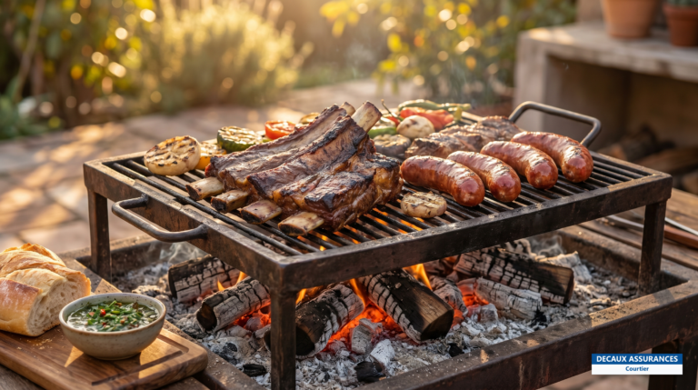 Asado argentin, viande grillée au feu de bois sur la parrilla