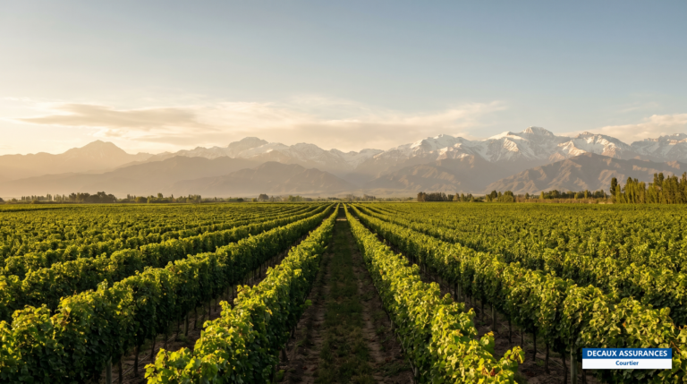 Vignobles de Mendoza au pied de la cordillère des Andes, Argentine