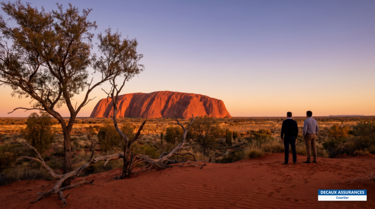 Monolithe d'Uluru au coucher du soleil, centre rouge de l'Australie