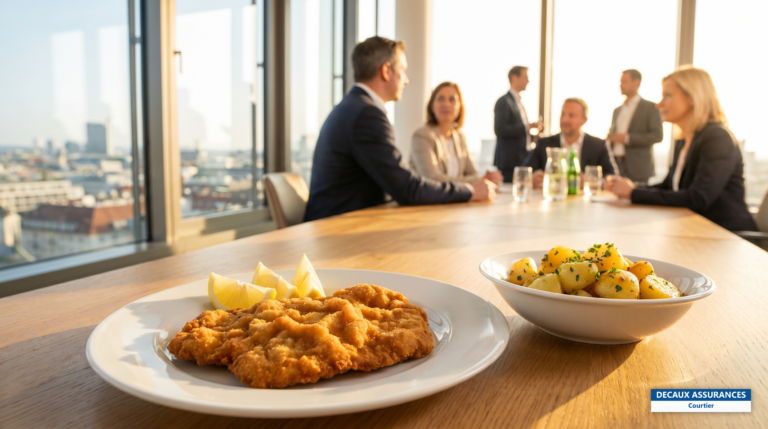 Wiener Schnitzel pané servi avec citron, plat emblématique de Vienne, Autriche