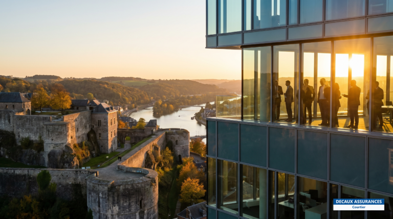 Citadelle de Namur au confluent Sambre-Meuse, Wallonie, Belgique