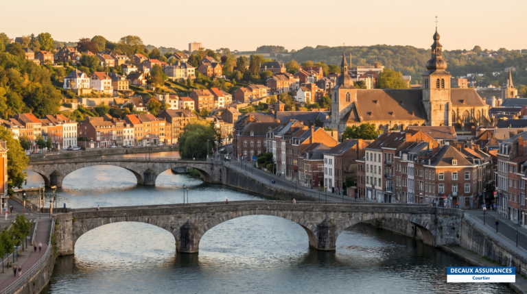 Les bords de Meuse et la ville de Liège, Wallonie, Belgique