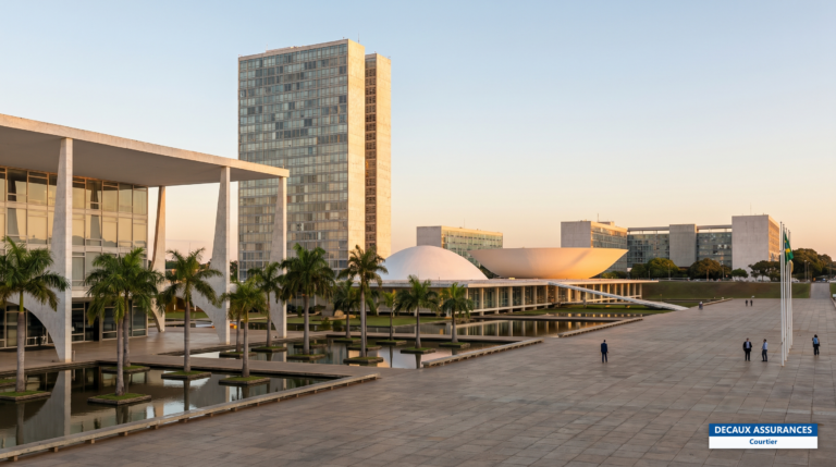 Congrès national et architecture de Niemeyer à Brasília, capitale du Brésil