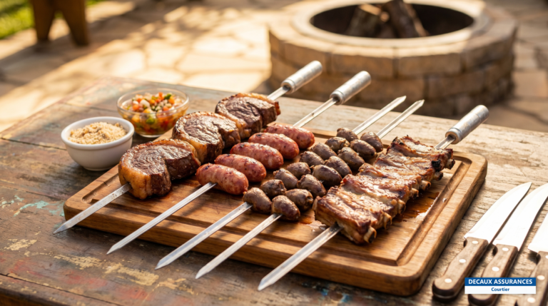 Churrasco brésilien, viandes grillées à la broche