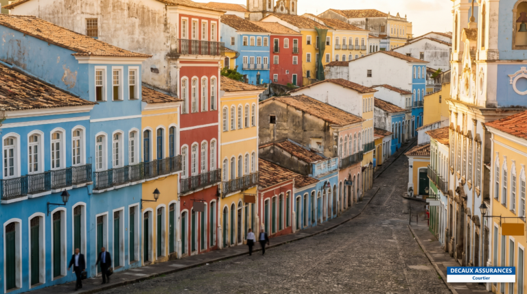 Maisons colorées du Pelourinho à Salvador de Bahia, Brésil