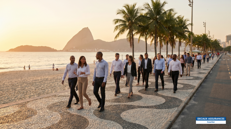 Plage de Copacabana et Pain de Sucre à Rio de Janeiro, Brésil