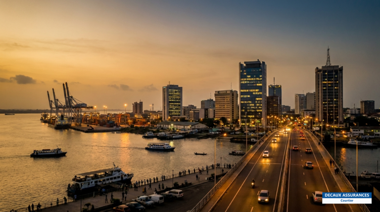 Front de fleuve et port de Douala, Cameroun — capitale économique sur le Wouri