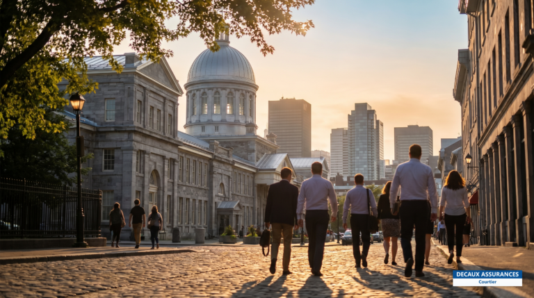 Vieux-Montréal et skyline du centre-ville, Québec, Canada — premier pôle français du pays