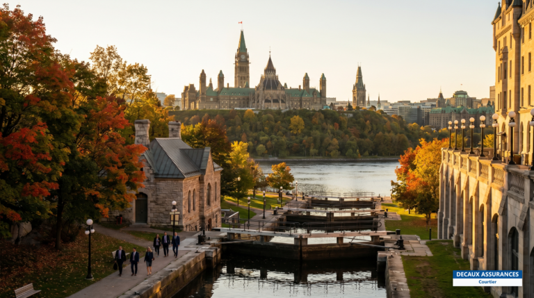 Colline du Parlement à Ottawa, Ontario, Canada — la capitale fédérale