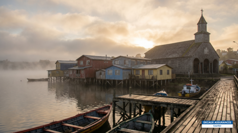Palafitos sur pilotis et églises en bois de l'île de Chiloé, Chili