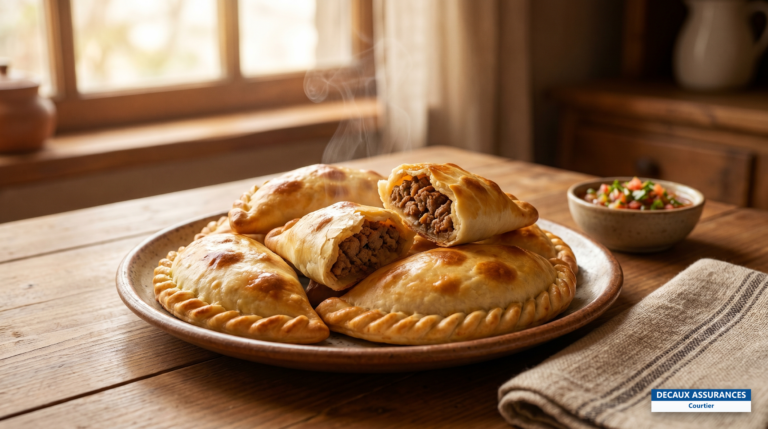 Empanadas de pino dorées, spécialité chilienne