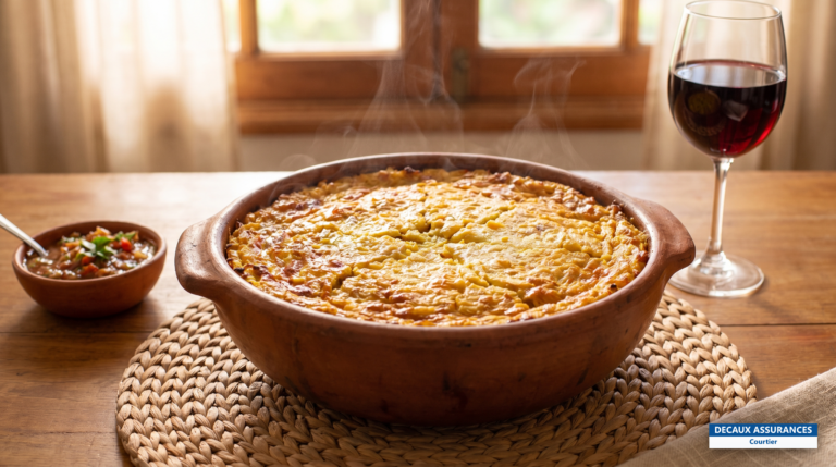 Pastel de choclo, gratin de maïs chilien servi en cassolette