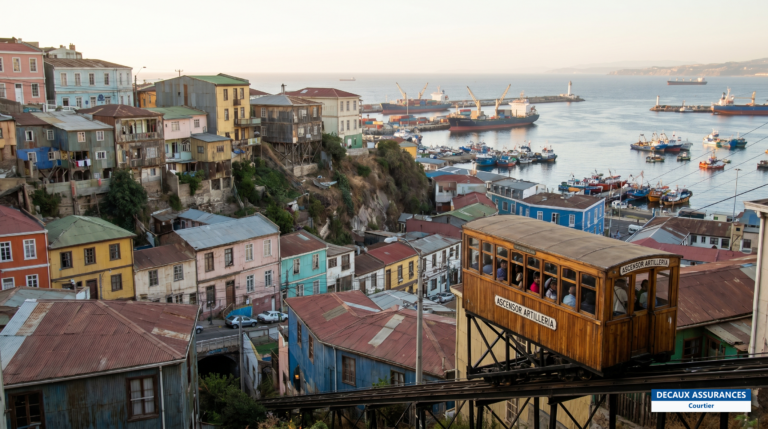Collines colorées et funiculaires de Valparaíso, Chili — ville portuaire classée à l'UNESCO