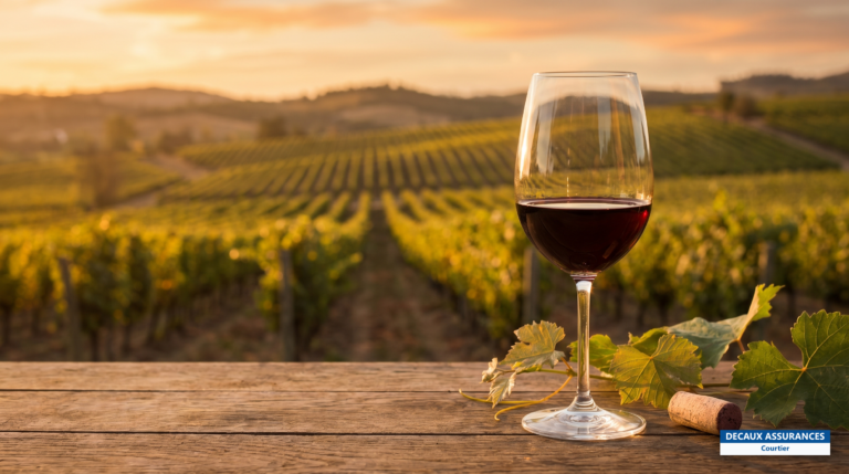 Verre de vin rouge carménère et vignobles du Chili