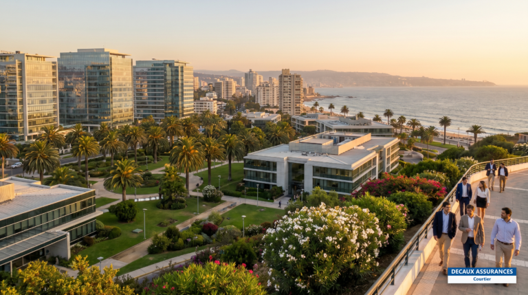 Front de mer et plages de Viña del Mar, sur la côte pacifique du Chili
