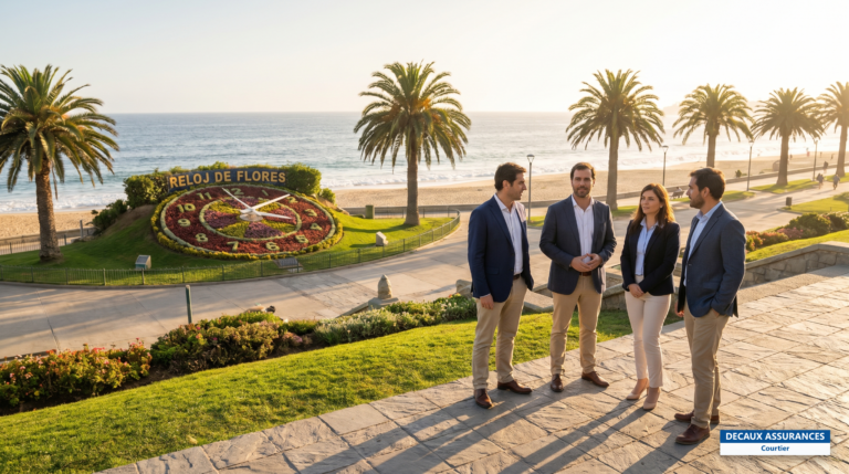 Front de mer et jardins de Viña del Mar, station balnéaire du Chili