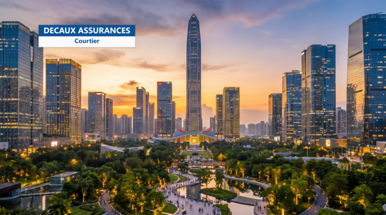 Skyline futuriste de Shenzhen, Chine — pôle technologique du delta de la rivière des Perles