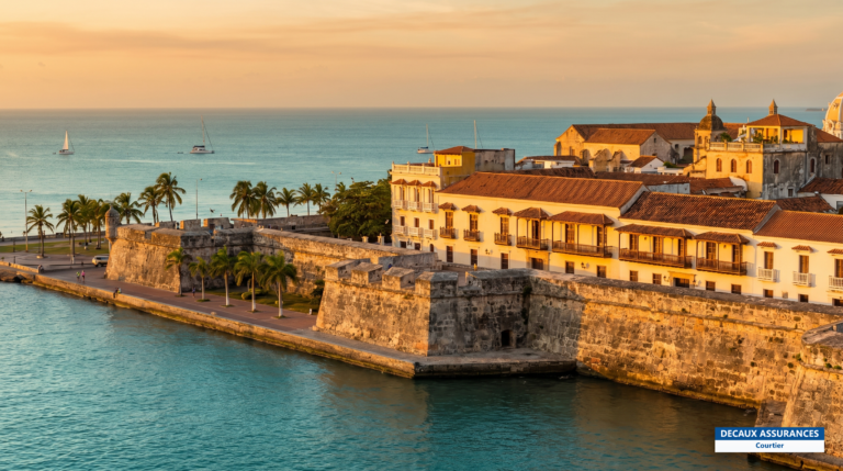 Vieille ville fortifiée et front de mer de Cartagène, côte caraïbe de Colombie