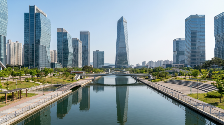 Aéroport international d'Incheon et ville nouvelle de Songdo, Corée du Sud