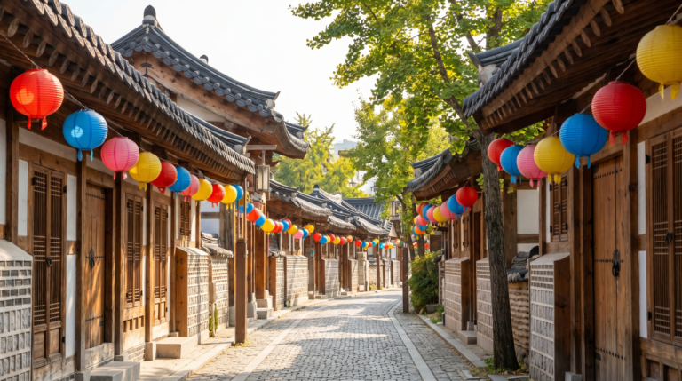 Village hanok traditionnel de Jeonju, Corée du Sud