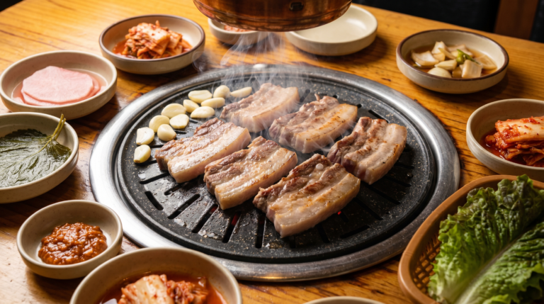 Samgyeopsal, barbecue coréen de poitrine de porc