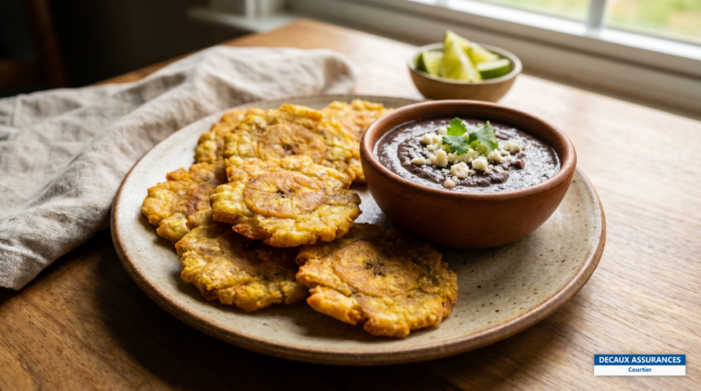 Patacones, tranches de plantain frites, accompagnement costaricien