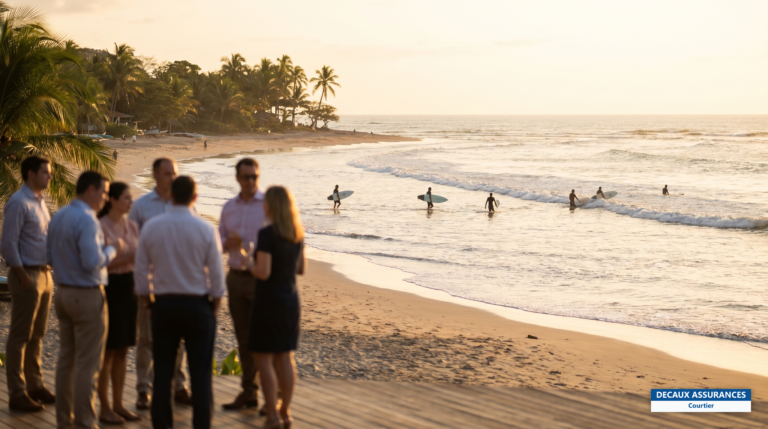 Plage et surf à Tamarindo, Guanacaste, Costa Rica — destination des retraités et surfeurs