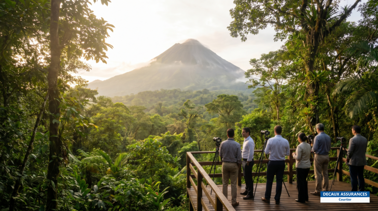 Volcan Arenal au-dessus de la forêt tropicale près de La Fortuna, Costa Rica