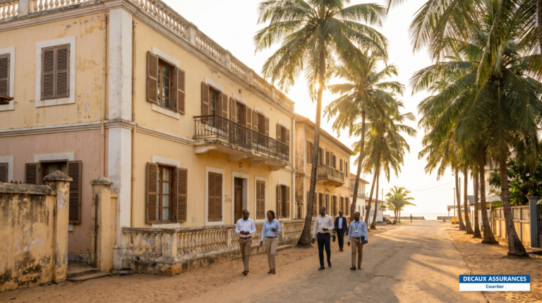 Architecture coloniale du quartier France de Grand-Bassam, Côte d'Ivoire — ancienne capitale classée UNESCO prisée des expatriés le week-end