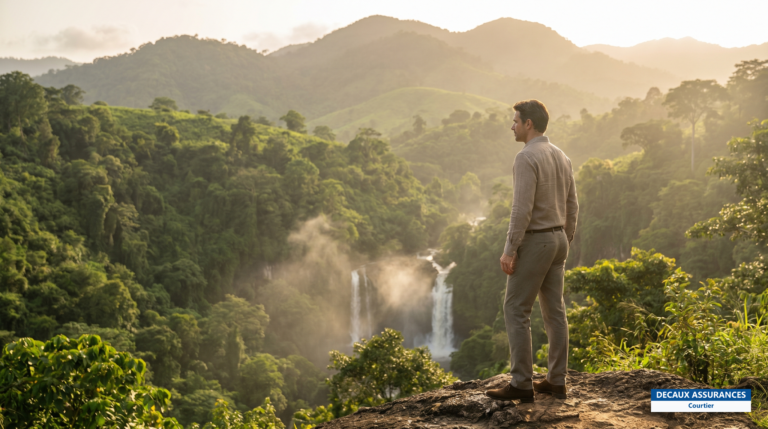 Montagnes verdoyantes et cascades autour de Man, Côte d'Ivoire — région des 18 montagnes