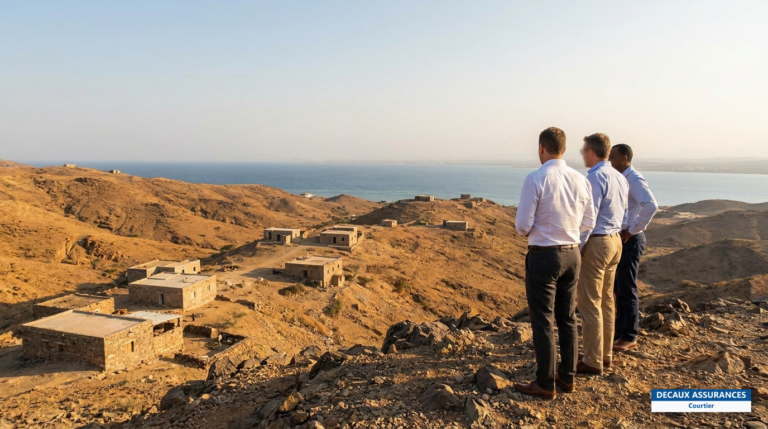 Reliefs et golfe vus depuis les hauteurs d'Arta, Djibouti