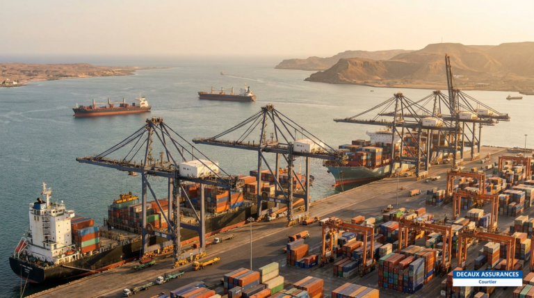 Port de Djibouti et terminal à conteneurs sur le détroit de Bab-el-Mandeb, hub logistique de la corne de l'Afrique