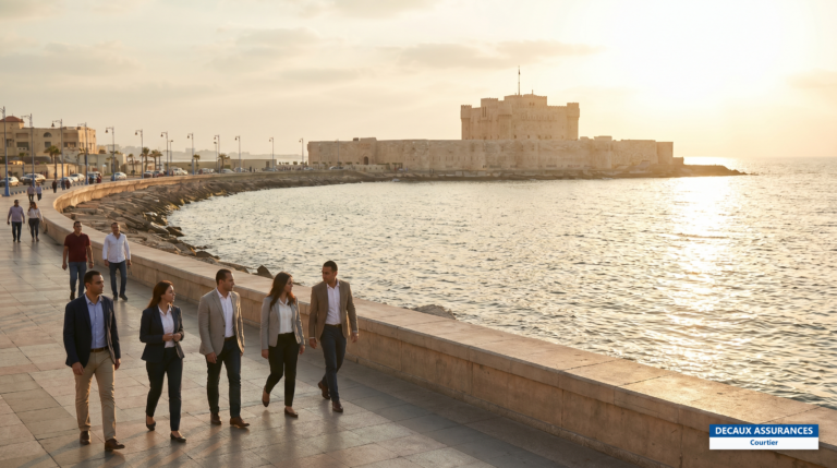 Corniche et front de mer d'Alexandrie, Égypte — deuxième ville du pays prisée des expatriés