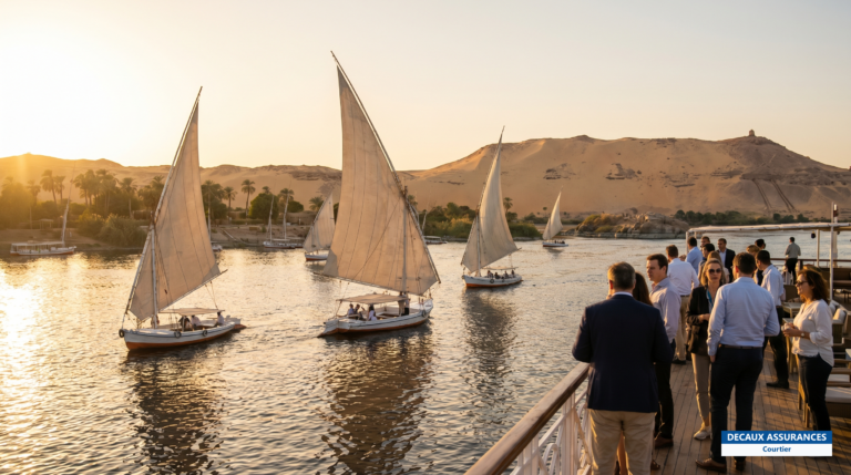 Le Nil et les felouques à Assouan, Haute Égypte