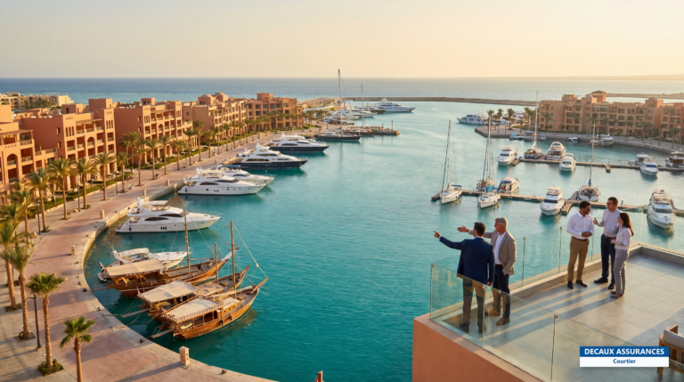 Lagon et front de mer de Hurghada sur la mer Rouge, Égypte