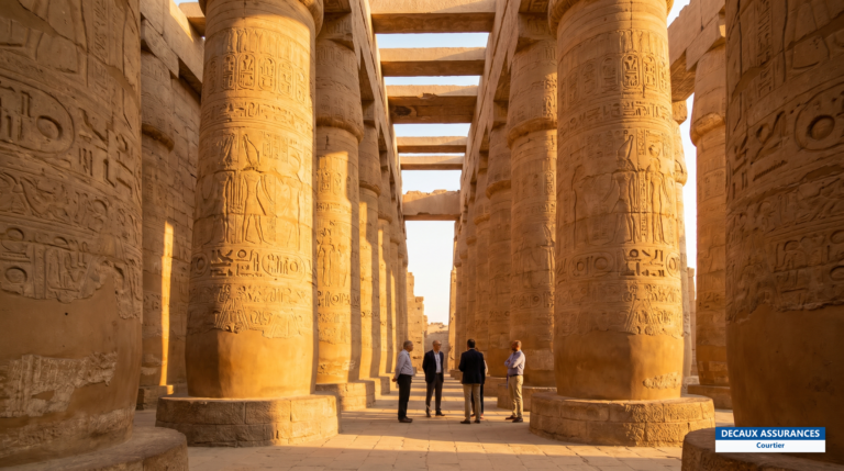 Colonnes du temple de Karnak à Louxor, Haute Égypte